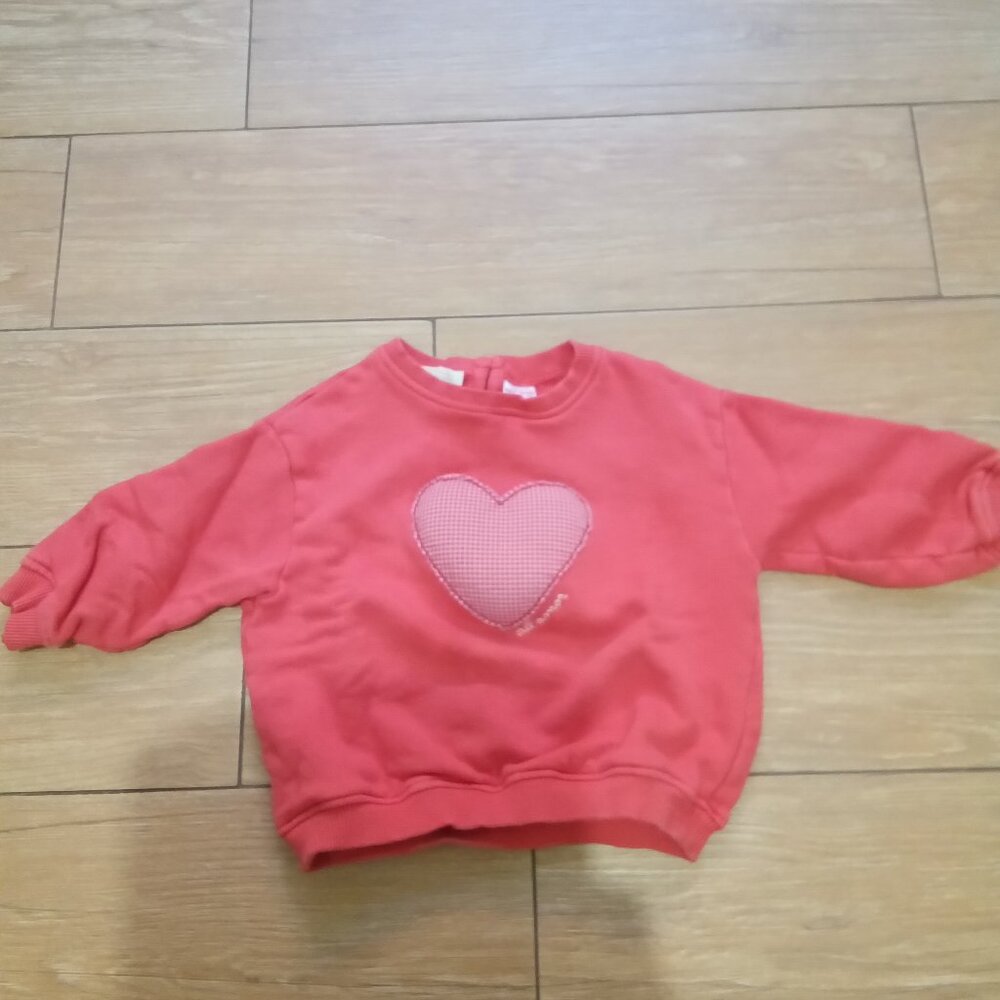Zara baby Girl sweatshirts all-amour red with heart